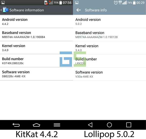 lg g2 lollipop