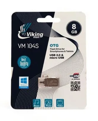 تصویر  فلش مموری OTG USB وایکینگ من مدل وی ام 104 اس - 8 گیگابایت