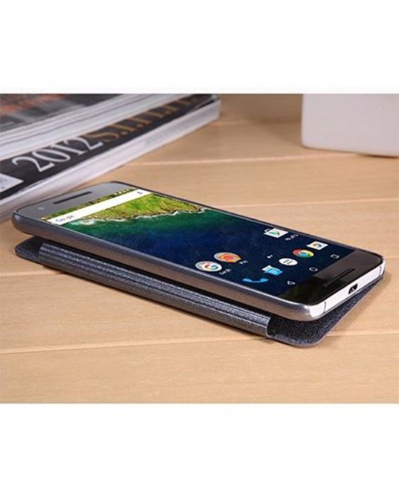 تصویر  کیف کلاسوری چرمی نیلکین مدل اسپارکل برای گوشی هواوی نکسوس 6 پی