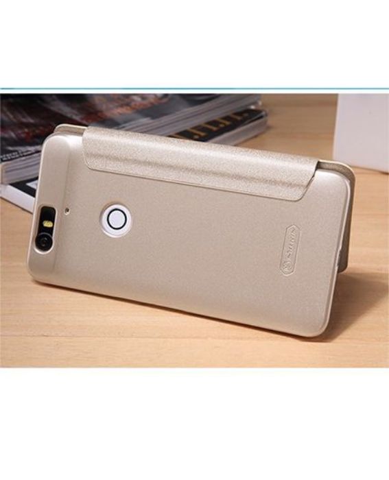 تصویر  کیف کلاسوری چرمی نیلکین مدل اسپارکل برای گوشی هواوی نکسوس 6 پی