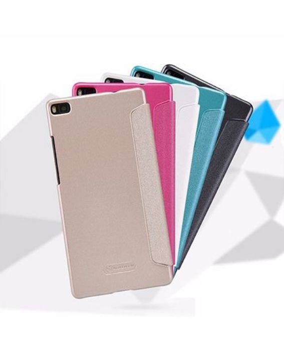 تصویر  کیف کلاسوری چرمی نیلکین مدل اسپارکل برای گوشی هواوی پی 8