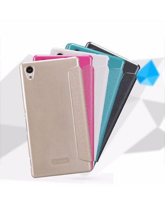 تصویر  کیف کلاسوری چرمی نیلکین مدل اسپارکل برای گوشی سونی اکسپریا ام 4 آکوا