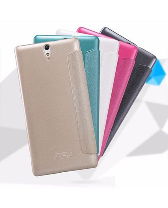 تصویر  کیف کلاسوری چرمی نیلکین مدل اسپارکل برای گوشی سونی اکسپریا سی 5 الترا