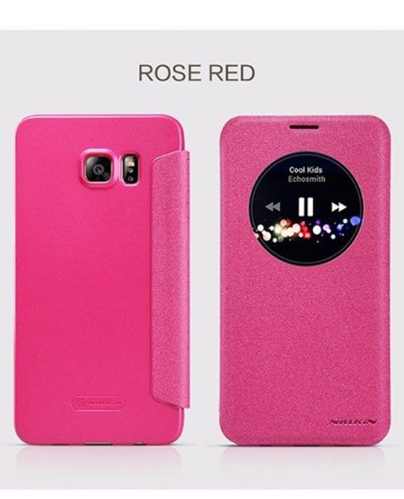 تصویر  کیف کلاسوری چرمی نیلکین مدل اسپارکل برای گوشی سامسونگ گلکسی اس 6 اج پلاس