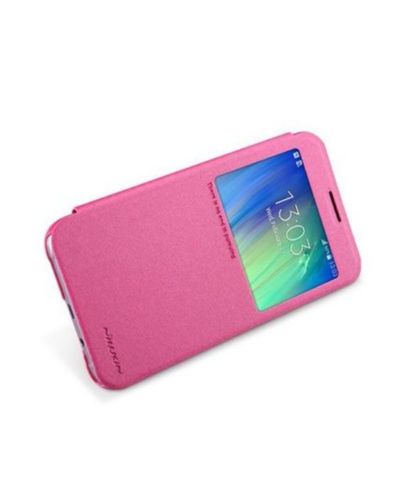 تصویر  کیف کلاسوری چرمی نیلکین مدل اسپارکل برای گوشی سامسونگ گلکسی ایی 7