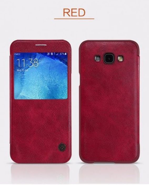 تصویر  کیف کلاسوری چرمی نیلکین مدل کیو آی ان برای گوشی سامسونگ گلکسی آ 8