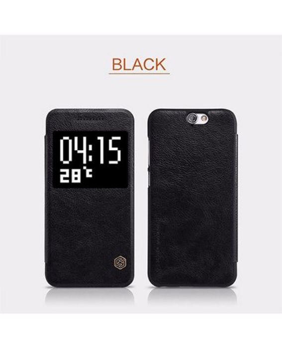 تصویر  کیف کلاسوری چرمی نیلکین مدل کیو آی ان برای گوشی اچ تی سی وان آ 9