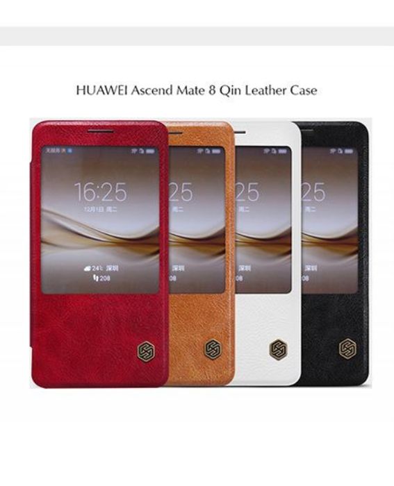 تصویر  کیف کلاسوری چرمی نیلکین مدل کیو آی ان برای گوشی هواوی اسند میت 8