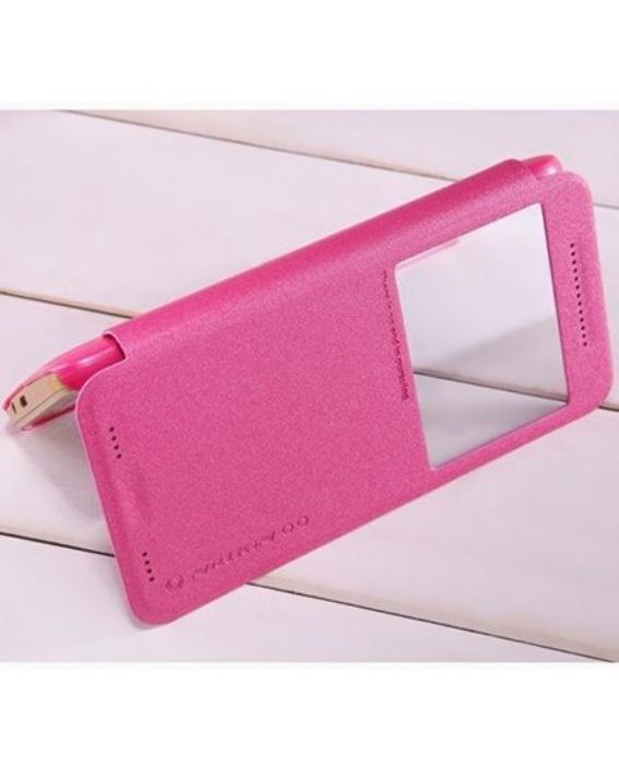 تصویر  کیف کلاسوری چرمی نیلکین مدل اسپارکل برای گوشی اچ تی سی وان ام 9 پلاس