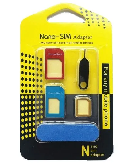 تصویر  تبدیل 5 در 1 سیم‌ کارت نانو و میکرو