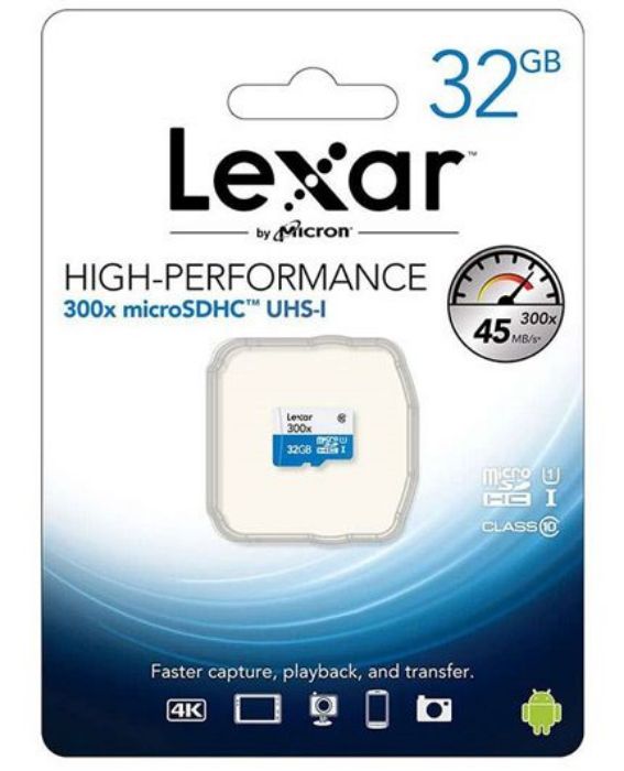 تصویر  کارت حافظه لکسار میکرو اس دی اچ سی 32 گیگابایت کلاس 10 با سرعت 45 مگابایت در ثانیه