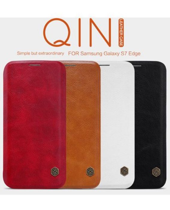 تصویر  کیف کلاسوری چرمی نیلکین مدل کیو آی ان برای گوشی سامسونگ گلکسی اس 7 اج