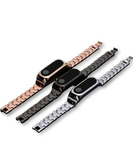 تصویر  بند فلزی درشت بافت دستبند هوشمند شیائومی می بند 2