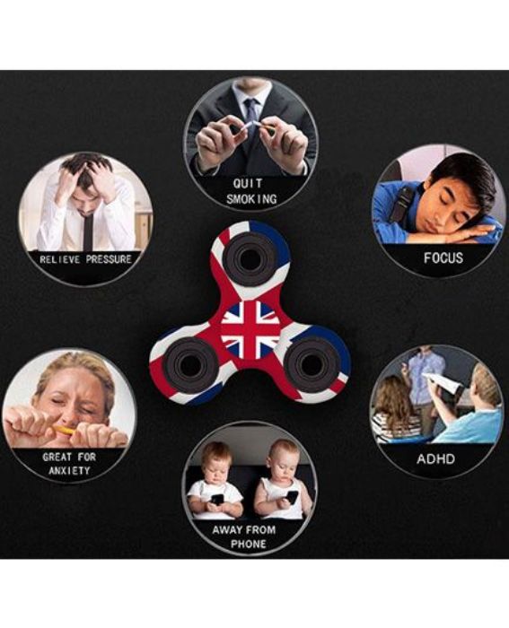 تصویر  اسپینر دستی مدل 3 پره حفره دار طرح پرچم انگلیس (بریتانیای کبیر)