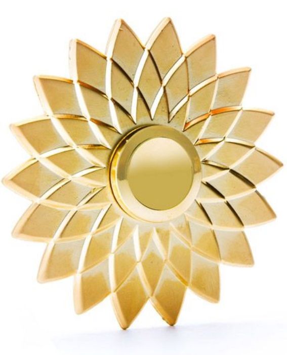 تصویر  اسپینر دستی فلزی مدل گل طلایی