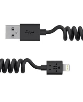 تصویر کابل فنری شارژ و انتقال اطلاعات یو اس بی (لایتنینگ) بلکین برای آیفون و آیپد - 1.8 متر
