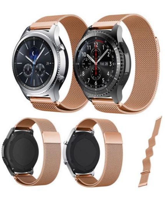 تصویر  بند فلزی ریز بافت ساعت هوشمند سامسونگ گیر اس 3 فرانتیر و کلاسیک