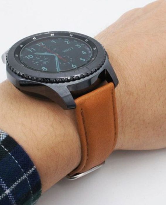 تصویر  بند چرمی طرح دوخت ساعت هوشمند سامسونگ گیر اس 3 فرانتیر و کلاسیک