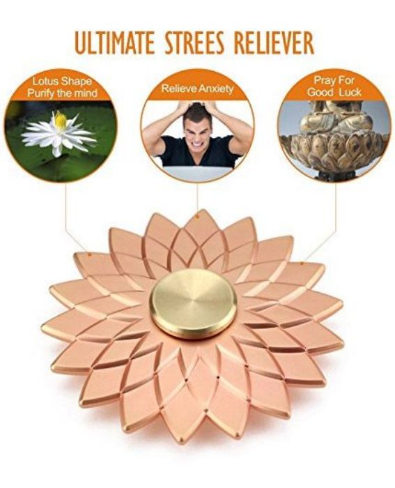 تصویر  اسپینر دستی فلزی مدل گل رزگلد