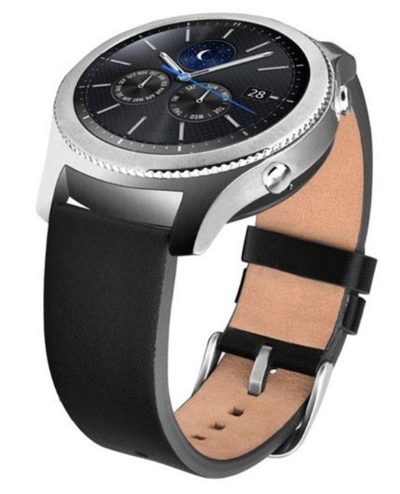 تصویر  بند چرمی ساده ساعت هوشمند سامسونگ گیر اس 3 فرانتیر و کلاسیک