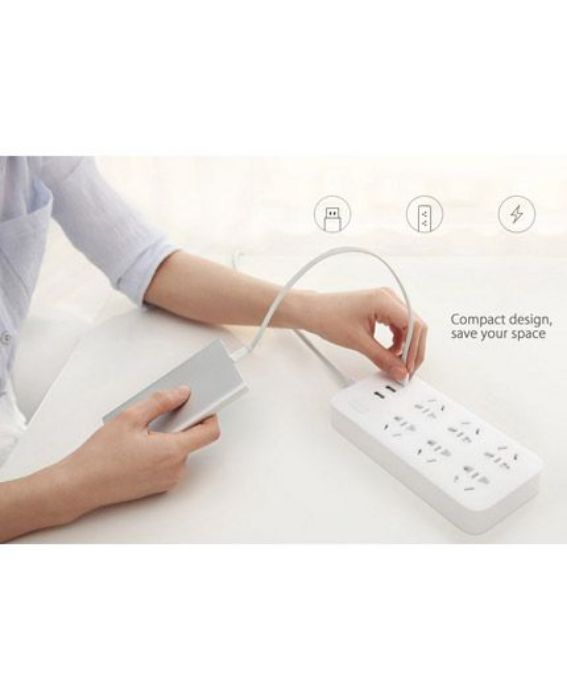 تصویر  شش راهی برق و شارژر شیائومی مدل CXB6-1QM