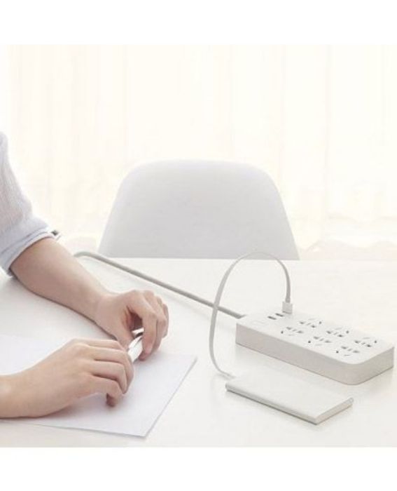 تصویر  شش راهی برق و شارژر شیائومی مدل CXB6-1QM