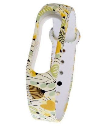 تصویر  بند طرح گل‌های زرد دستبند هوشمند شیائومی می بند 2