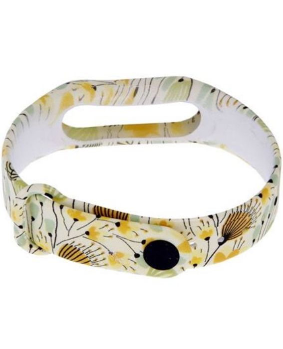 تصویر  بند طرح گل‌های زرد دستبند هوشمند شیائومی می بند 2