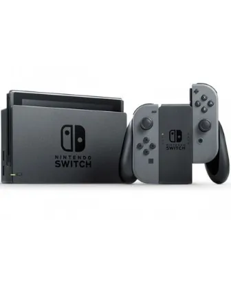 تصویر کنسول بازی نینتندو مدل Switch با دسته بازی (جوی کان) خاکستری