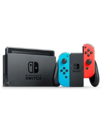 تصویر  کنسول بازی نینتندو مدل Switch با دسته بازی (جوی کان) آبی و قرمز