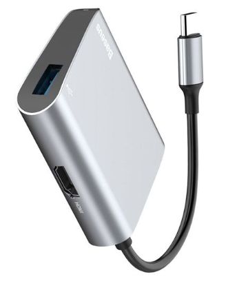 هاب تبدیل USB Type-C به USB 3.0 و HDMI بیسوس مدل BS-UC22