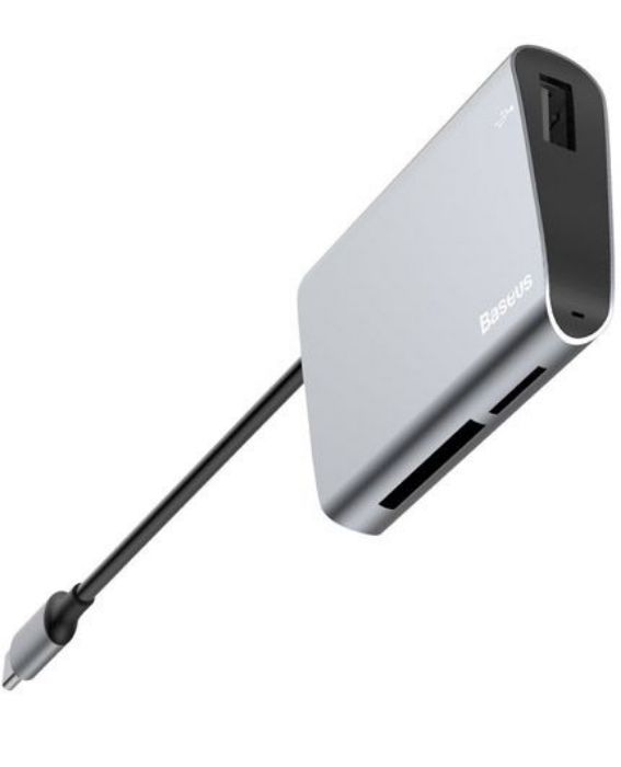 تصویر  هاب تبدیل USB Type-C به USB 2.0 و کارتخوان بیسوس مدل BS-UC25