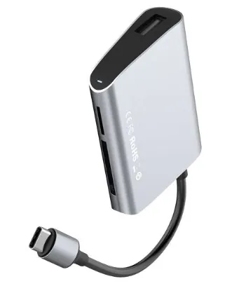 تصویر  هاب تبدیل USB Type-C به USB 2.0 و کارتخوان بیسوس مدل BS-UC25