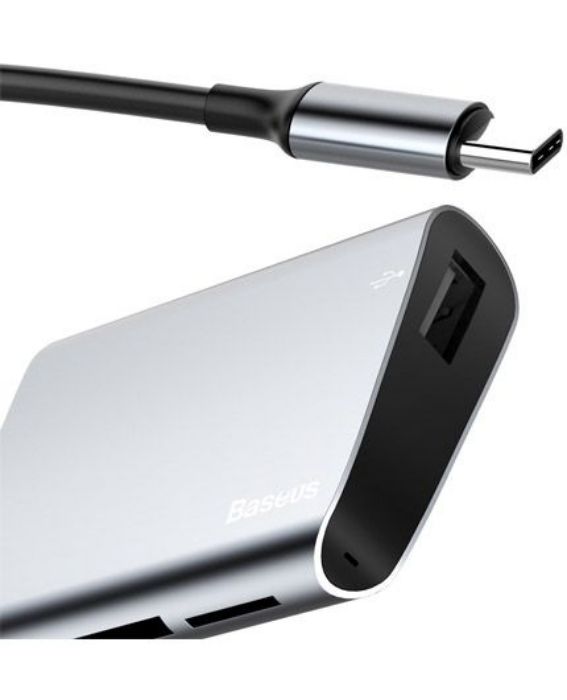 تصویر  هاب تبدیل USB Type-C به USB 2.0 و کارتخوان بیسوس مدل BS-UC25