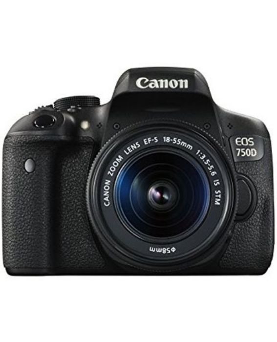 تصویر  دوربین دی اس ال آر کانن مدل EOS 750D به همراه لنز 18-55 میلی‌متری IS STM