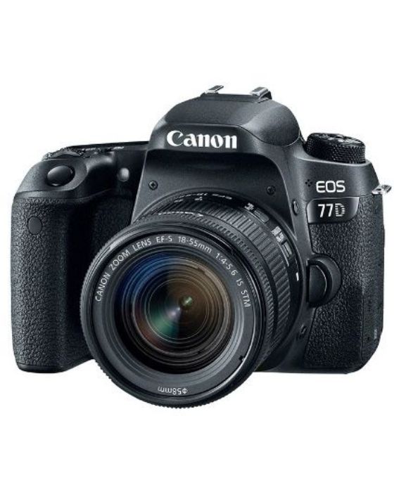 تصویر  دوربین دی اس ال آر کانن مدل EOS 77D به همراه لنز 18-55 میلی‌متری STM