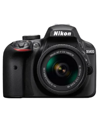 تصویر  دوربین دی اس ال آر نیکون مدل D3400 به همراه لنز 18-55 میلی‌متری VR