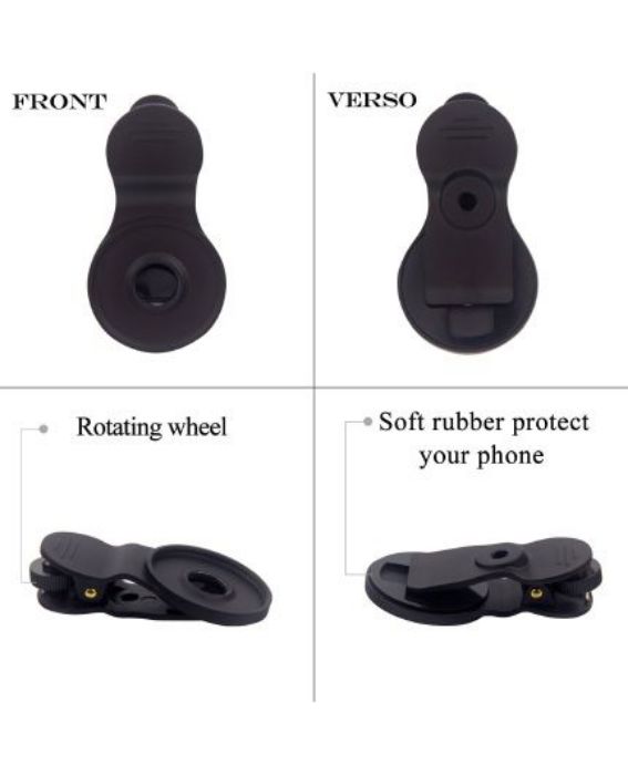 تصویر  مجموعه لنز کلیپسی تله، ماکرو، واید و سه پایه دوربین گوشی، تبلت و لپ تاپ مدل اچ ایکس - 1821