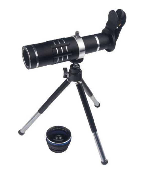 تصویر  مجموعه لنز کلیپسی تله، ماکرو، واید و سه پایه دوربین گوشی، تبلت و لپ تاپ مدل اچ ایکس - 1821