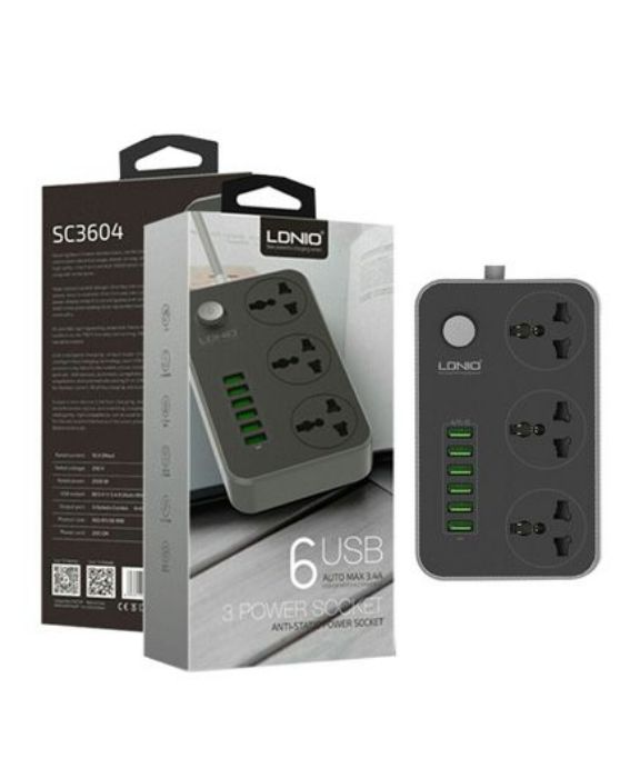 تصویر  سه راهی برق و شارژر الدینیو مدل SC3604