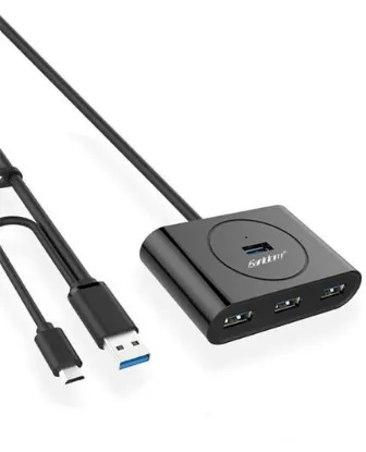 تصویر  هاب 4 پورت مخصوص گوشی و کامپیوتر ارلدام مدل HUB03