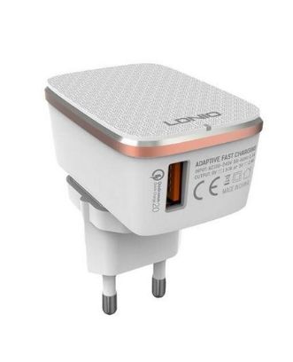 شارژر دیواری الدینیو مدل A1204Q با  کابل شارژ MicroUSB