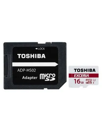 تصویر  کارت حافظه توشیبا میکرو اس دی اچ سی 16 گیگابایت کلاس 10 با سرعت 90 مگابایت در ثانیه به همراه آداپتور تبدیل
