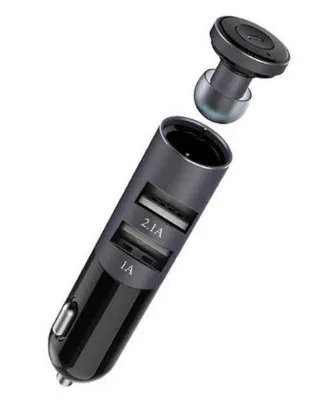 تصویر  شارژر فندکی ریمکس مدل RB-T11C با هندزفری بلوتوث