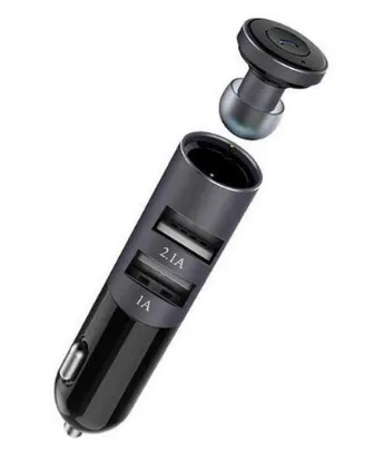 تصویر  شارژر فندکی ریمکس مدل RB-T11C با هندزفری بلوتوث