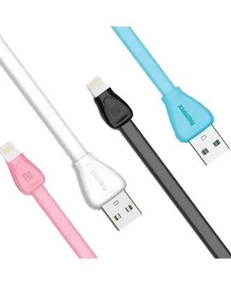 تصویر کابل یک متری شارژ و انتقال اطلاعات USB 2.0 به لایتنینگ ریمکس مدل RC-028i