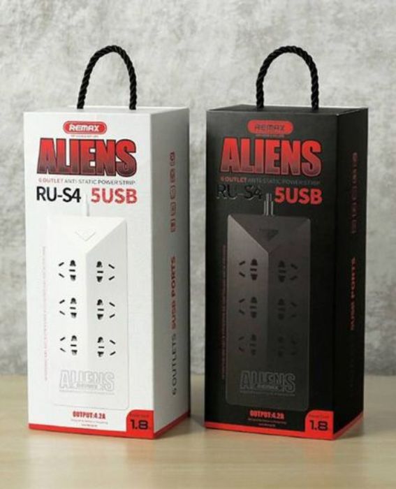 تصویر  شش راهی برق و شارژر ریمکس مدل RU-S4