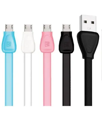 تصویر  کابل یک متری شارژ و انتقال اطلاعات USB 2.0 به MicroUSB ریمکس مدل RC-028m