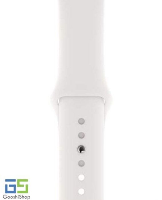 تصویر  اپل واچ سری 4 سایز 40 میلی‌‌متری با بند سیلیکونی (نقره ای)