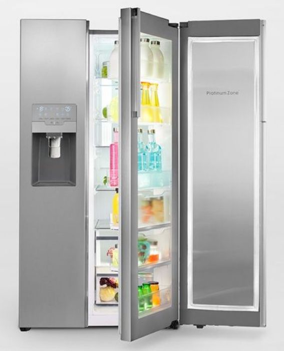 تصویر  یخچال و فریزر ساید بای ساید اسنوا سری گالری مدل S8-3350SS